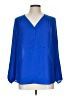 Pleione 100% Polyester Blue Long Sleeve Blouse Size L - photo 1