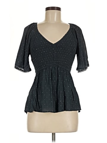Hem & Thread Short Sleeve Blouse (view 1)