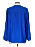 Pleione 100% Polyester Blue Long Sleeve Blouse Size L - photo 2
