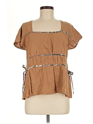 Hem & Thread Short Sleeve Blouse (view 1)