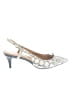 Calvin Klein Print Gray Silver Heels Size 10 - photo 1