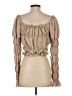 Line & Dot Tan 3/4 Sleeve Blouse Size XS - photo 2