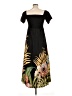 Shein 100% Polyester Tropical Black Casual Dress Size L - photo 2