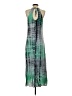 ECI 100% Rayon Tie-dye Green Casual Dress Size S - photo 2