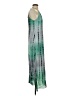 ECI 100% Rayon Tie-dye Green Casual Dress Size S - photo 4