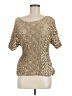 Assorted Brands 100% Polyester Gold 3/4 Sleeve Top One size - photo 1