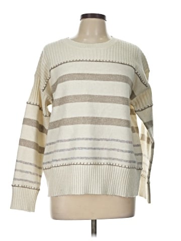 Hem & Thread Pullover Sweater (view 1)