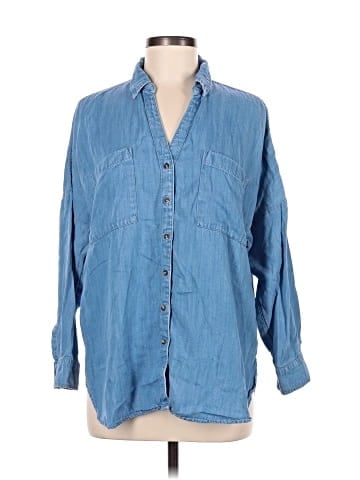 Lou & Grey for LOFT 3/4 Sleeve Button-Down Shirt (view 1)