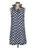 Mud Pie Checkered-gingham Blue Casual Dress Size 8 - photo 1