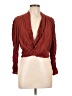 Express 100% Rayon Burgundy 3/4 Sleeve Blouse Size L - photo 1