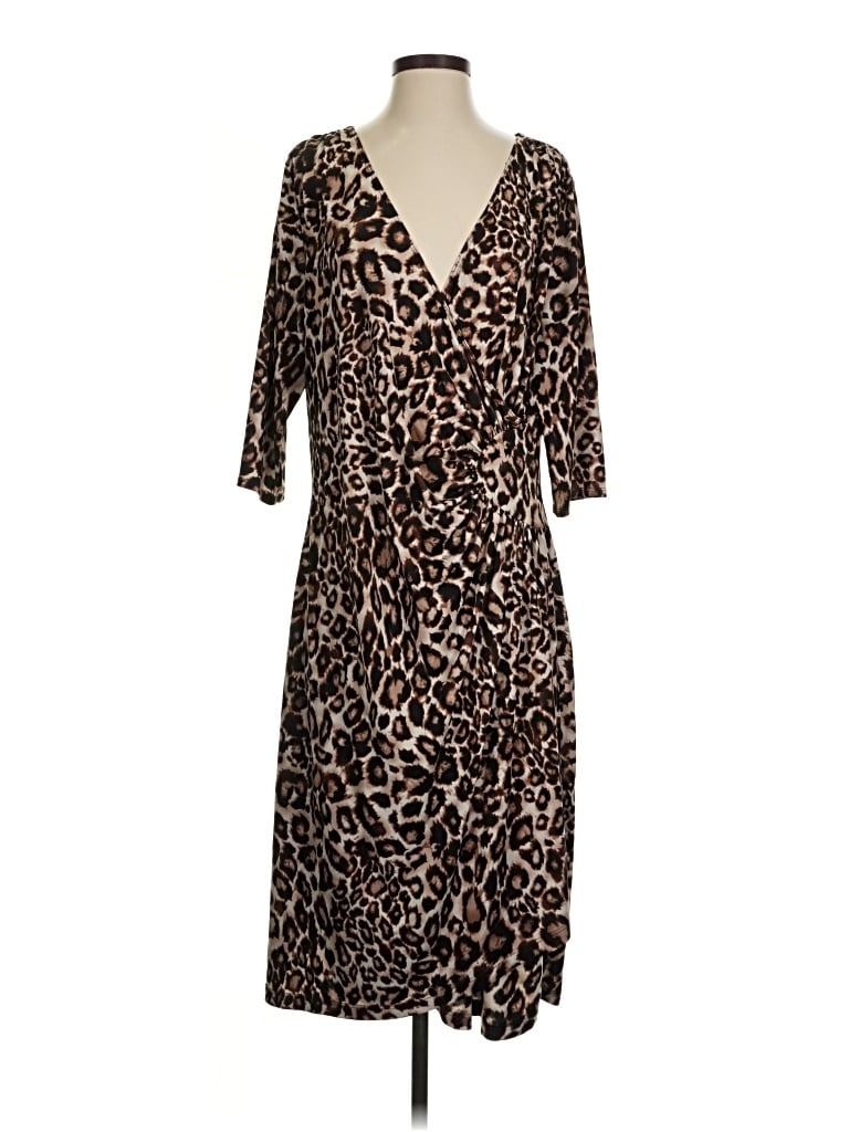 Pre-owned Kiyonna Cocktail Dress In Brown