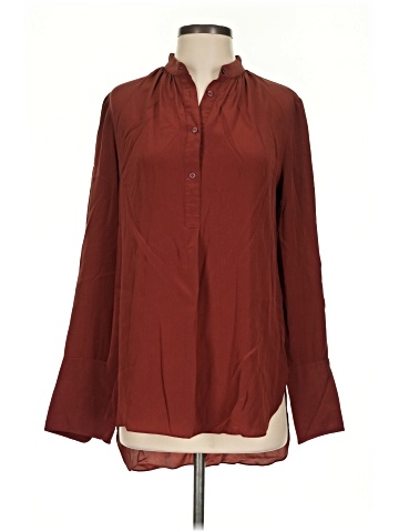 J.Crew Collection Long Sleeve Silk Top (view 1)