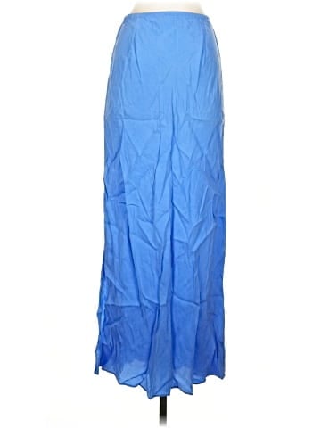 Madewell Tie-Waist Maxi Slip Skirt in Cupro Blend (view 2)