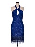 Mac Duggal 100% Polyester Blue Cocktail Dress Size 6 - photo 1