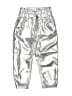 Gap 100% Polyester Metallic Silver Casual Pants Size 3 - photo 1