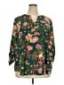 Maurices 100% Polyester Floral Green 3/4 Sleeve Blouse Size 2X - photo 1