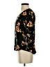 Kaileigh 100% Rayon Floral Black Short Sleeve Blouse Size S - photo 5