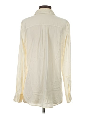 Theory Long Sleeve Silk Top (view 2)