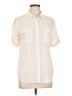 Equipment 100% Polyester Ivory Short Sleeve Blouse Size L - photo 1