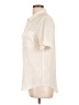 Equipment 100% Polyester Ivory Short Sleeve Blouse Size L - photo 5