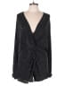By Together Metallic Black Silver Romper Size M - photo 1