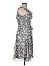 Covington 100% Polyester Polka Dots Gray Casual Dress Size 16 - photo 4