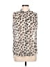 Dina Be Animal Print Silver Sleeveless Blouse Size M - photo 1