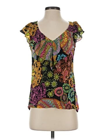 Trina Turk Short Sleeve Silk Top (view 1)