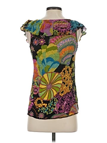 Trina Turk Short Sleeve Silk Top (view 2)