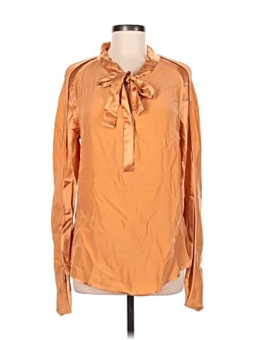 Rachel Roy Long Sleeve Silk Top (view 1)