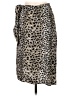 Neiman Marcus 100% Silk Animal Print Silver Silk Skirt Size 6 - photo 2