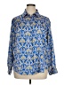 Zara Paisley Blue Long Sleeve Button-Down Shirt Size XL - photo 1