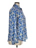 Zara Paisley Blue Long Sleeve Button-Down Shirt Size XL - photo 4