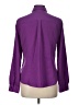 Dana Buchman 100% Polyester Solid Purple Long Sleeve Blouse Size L - photo 2