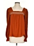 Mine 100% Polyester Orange Long Sleeve Blouse Size S - photo 1