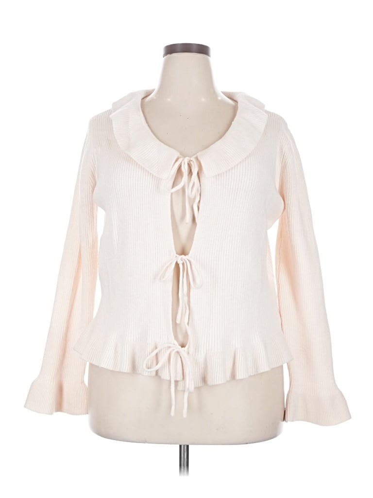 Pre-owned Unbranded Cardigan Sweater In Ivory