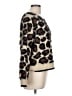 Planet Gold Animal Print Brown Pullover Sweater Size L - photo 4