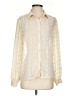 Lulus Polka Dots Ivory Long Sleeve Blouse Size S - photo 1