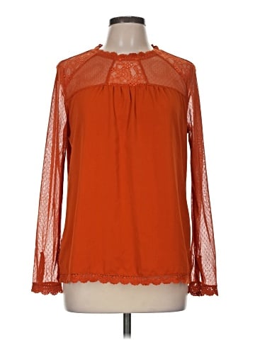 Allegra K Long Sleeve Blouse (view 1)