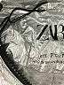 Zara 100% Nylon Metallic Silver Raincoat Size 7 - photo 3