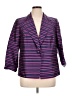 Talbots Stripes Purple Blazer Size 14 - photo 1
