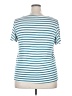 Green Envelope Stripes Blue Short Sleeve T-Shirt Size 2X - photo 2