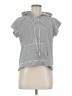 Max Studio 100% Cotton Silver Short Sleeve Top Size M - photo 1