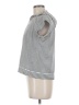 Max Studio 100% Cotton Silver Short Sleeve Top Size M - photo 5