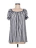 Max Studio Blue Short Sleeve Blouse Size M - photo 1