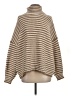 Splendid Stripes Tan Turtleneck Sweater Size S - photo 1
