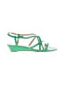 Talbots 100% Leather Green Wedges Size 7 - photo 1