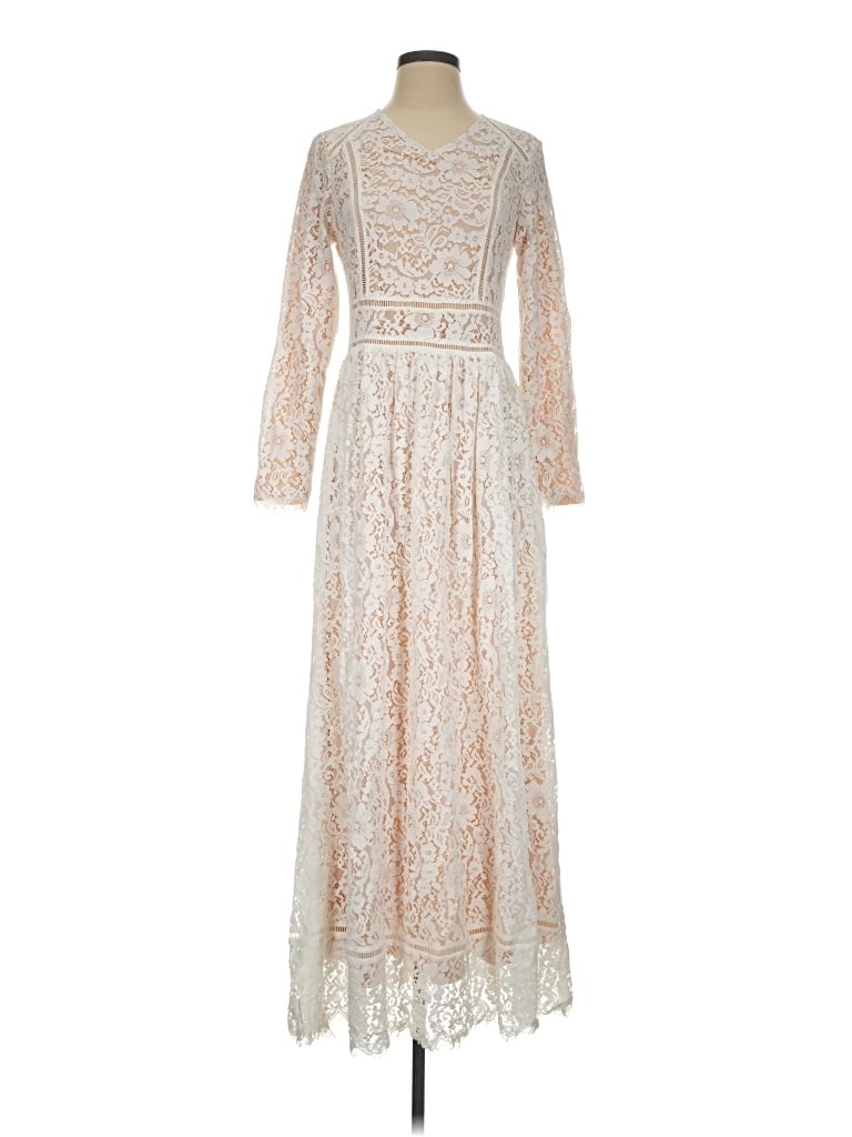 Pre-owned Assorted Brands Cocktail Dress In Ivory