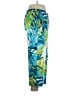Natori 100% Polyester Tropical Blue Casual Pants Size XL - photo 4