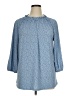 Adrianna Papell Blue 3/4 Sleeve Blouse Size 1X - photo 1